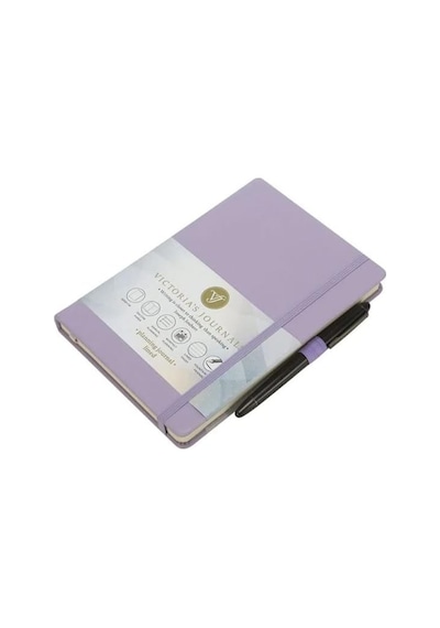 Vj Venzi Sert Kapak Planlayıcı Defter, 14x20 Cm 100 Gr. Krem 96 Yp.lila. Çiz.