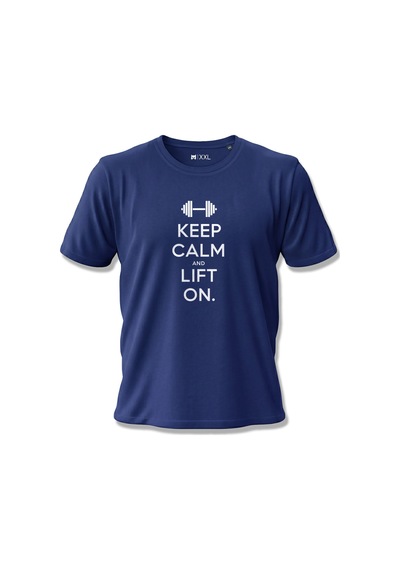 North Whiskers Keep Calm And Lift On Yazılı Baskılı Spor Lacivert Unisex %100 Pamuk T-shirt Lacivert - 875708911 Lacivert - 875708911 Lacivert