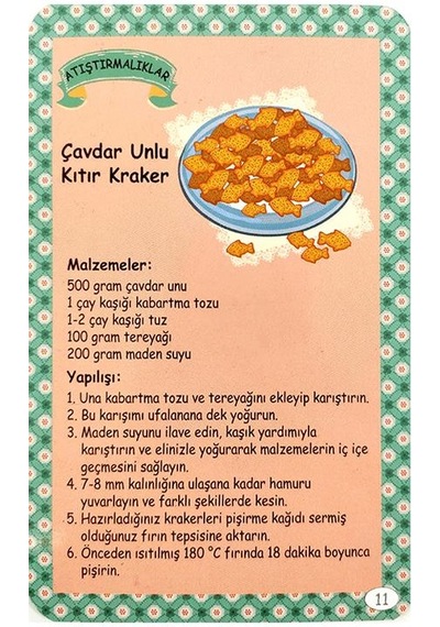 Annemle Sağlıklı Tarifler Yapıyorum Eğitici Kartlar