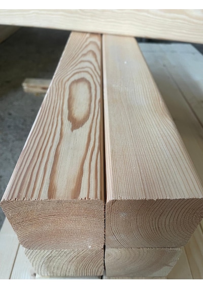Planyalı Kenarları Pahlı Fırınlanmış Çam Kereste Kalas 10x10x200cm
