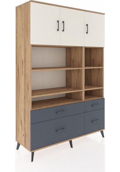 Hyperion Dolap 10 Raflı 4 Çekmeceli 3 Kapaklı 132x44x195 Çam-aytaşı/antrasit Aytası/antrasıt Hyperion Dolap 10 Raflı 4 Çekmeceli 3 Kapaklı 132x44x195 Çam-aytaşı/antrasit Aytası/antrasıt