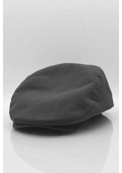 Külah Erkek Siyah Kasket Keten Yazlık Flat Cap Şapka