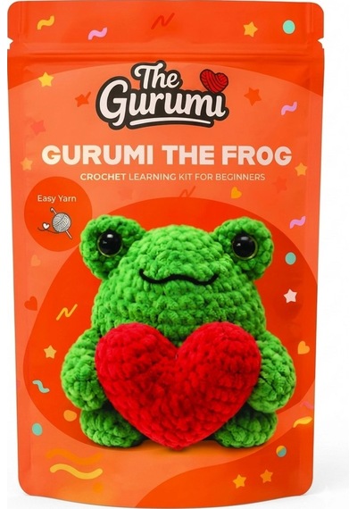 Yeni Başlayanlar İçin Kurbağa Amigurumi Örgü Kiti