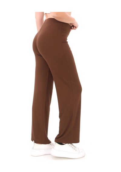 Extra Yumuşak Uzun Viskon Pantolon Home&outdoor-kahverengi Kahverengi