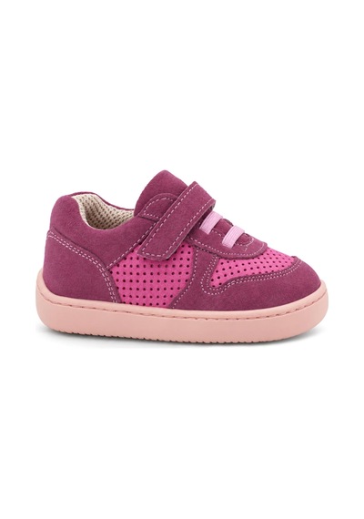 Rakerplus Bob Hakiki Deri Barefoot Cırtlı Lastikli Pembe Kız Bebek Sneakers Ayakkabı