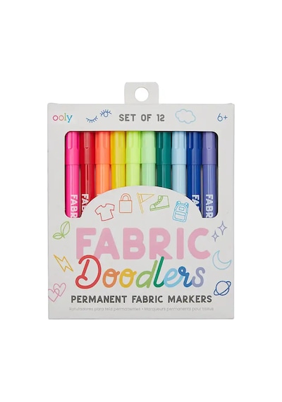 Ooly Fabric Doodlers 12 Li Kumaş Boya Kalemi 130-102 Diğer