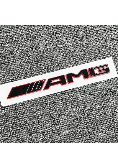 Özel Tasarım Gloss Black Kırmızı Amg Bagaj Yazısı Mercedes Slc