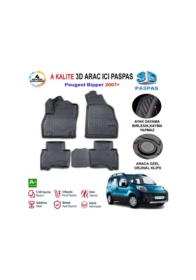 Peugeot Bipper 3d Paspas Havuzlu Pro 2007 Sonrası