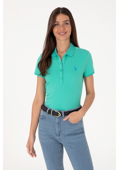 U.S. Polo Assn. Kadın Mint Basic Polo Yaka Tişört 50300830-VR090
