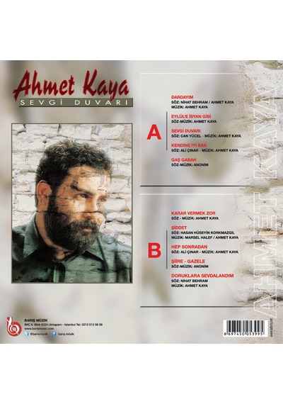 Ahmet Kaya - Sevgi Duvarı Transparan Kırmızı Plak