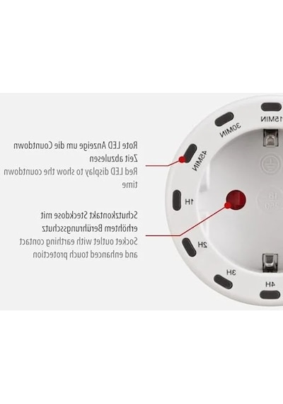 Iç Mekan Kullanımı İçin 12 Proglamlı Led Işıklı Zaman Ayarlı Priz