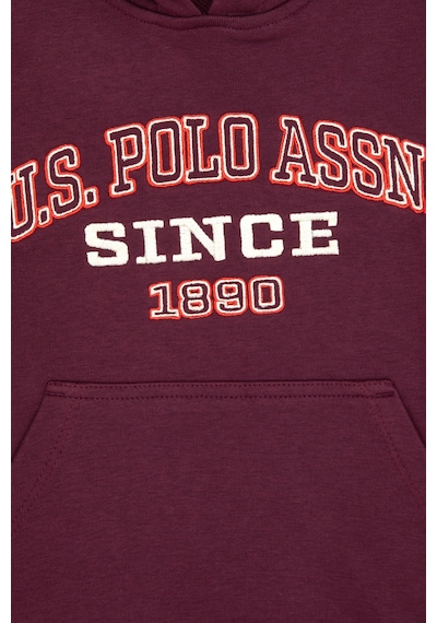 U.S. Polo Assn. Erkek Çocuk Bordo Kapüşonlu Sweatshirt 50313842-VR177