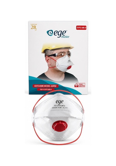 Ege 701 Ffp3 Nr N99 Ventilli Maske10'Lu