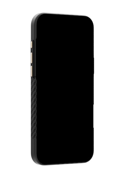 Apple iPhone 18 Pro Max Kılıf M-safe Uyumlu 600d Raptic Aramid Fiber Karbon Geotik Serisi Kapak Siyah