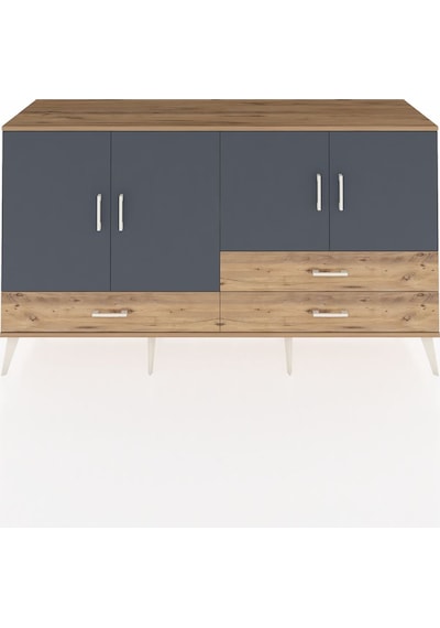 Hyperion Konsol 5 Raflı 3 Çekmeceli 4 Kapaklı 176x44x99 Çam-antra Çam-antrasit/çam Hyperion Konsol 5 Raflı 3 Çekmeceli 4 Kapaklı 176x44x99 Çam-antra Çam-antrasit/çam