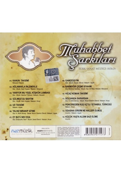 Muhabbet Şarkıları Cd