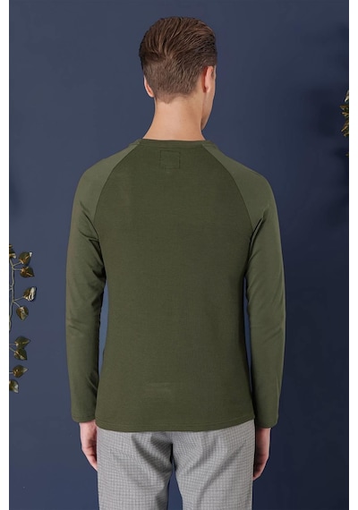 Efor Ts 872 Slim Fit Haki Spor T-shirt Haki
