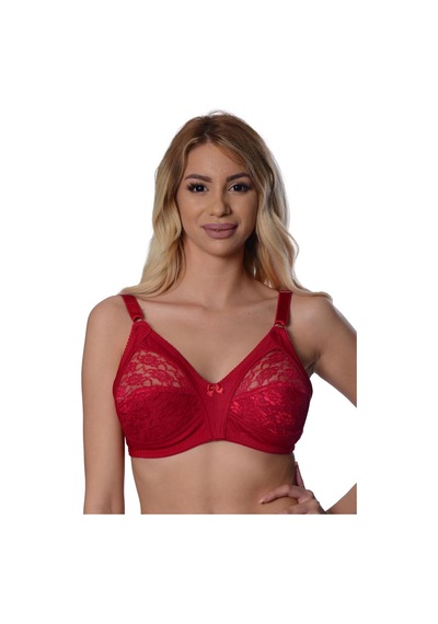 Bordo Dantelli Toparlayıcı Sütyen - 503 Bordo