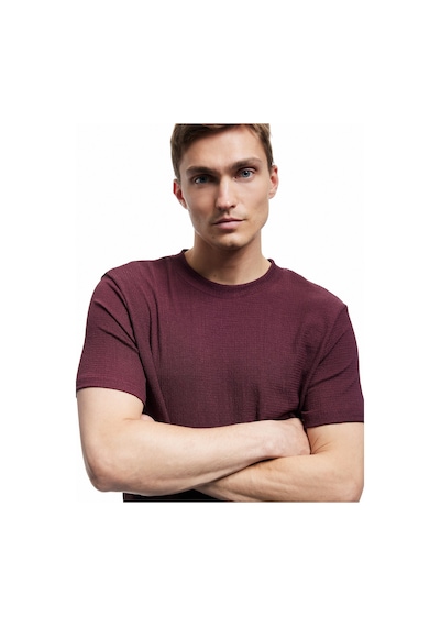 Koton Bisiklet Yaka Regular Fit Kısa Kollu Basic Tişört Bordo 5sam10065hk Bordo