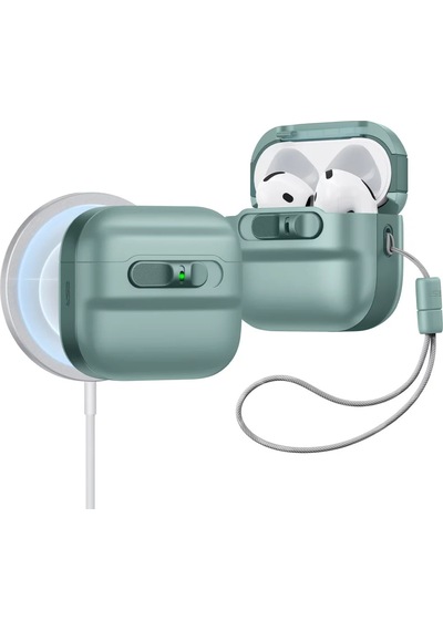 Esr Apple Uyumlu AirPods 4 Halolock Pulse Flicklock Magsafe Kılıf - Yeşil