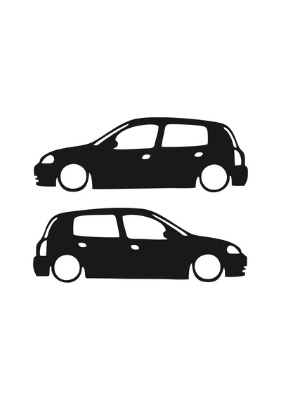 2 Adet Renault Clio Mk 2 Basık Oto Sticker - Kelebek Cam Sticker 25x9 Cm