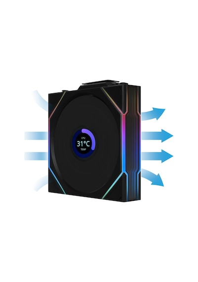 Lian Li Unı Fan Tl Wıreless Lcd 3x120mm Siyah Kasa Fanı Azaz0llı0089