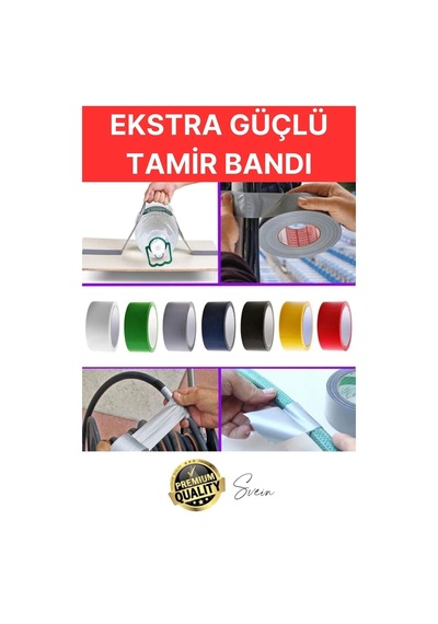 4 Adet 10 Mt Kırmızı Tamir Takviye Kapatıcı Güçlü Onarım Bandı Su Geçirmez Sızdırmaz Dayanım Çatlak