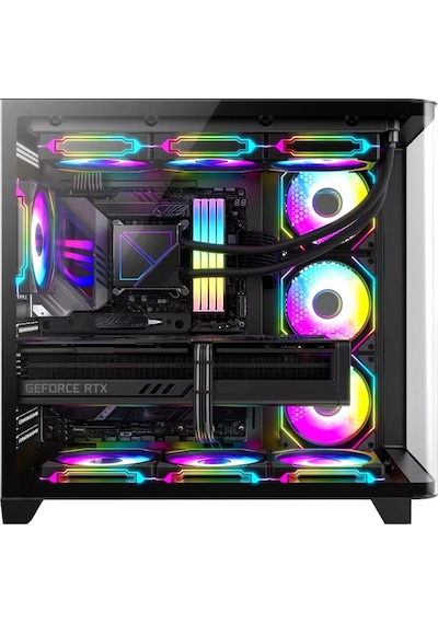 Dragos Ocean Curved Pro V2 7x Argb Fan Usb 3.0 Typec Atx Oyuncu Bilgisayar Kasası Siyah