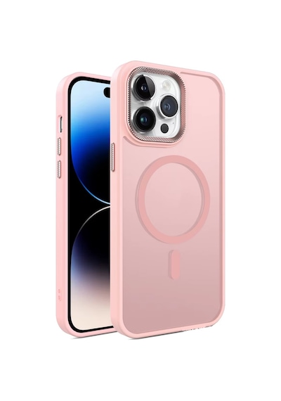 Fitcase Apple Uyumlu iPhone 16 Pro Max Kılıf Soft Mat Magsafe Kapak Pembe