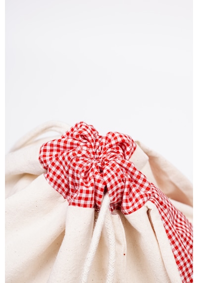 Fabric Craft Bag Çocuk Sırt Çantası Kırmızı Köpek Figürlü Krem - Kırmızı