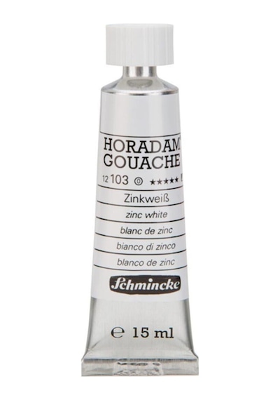 Schmincke Horadam Gouache Artist Guaj Boya 15 Ml Seri 1 103 Zinc White Çok Renkli