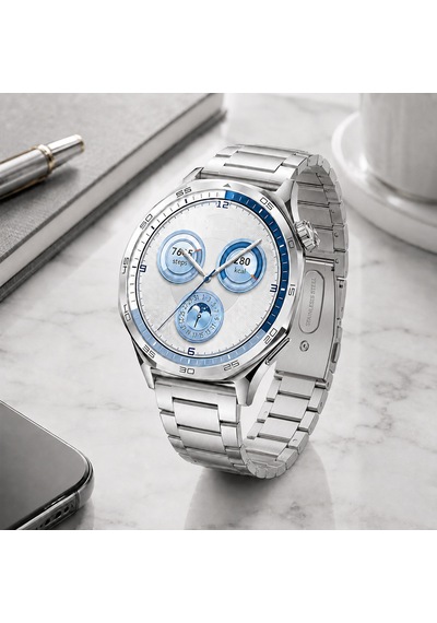 Huawei Watch Gt5 46mm İle Uyumlu Katlanır Klipsli Paslanmaz Çelik Saat Kordonu