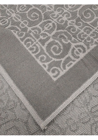Pamuklu Bukle Lüks Kilim 140x200 -spiral Gri Gri