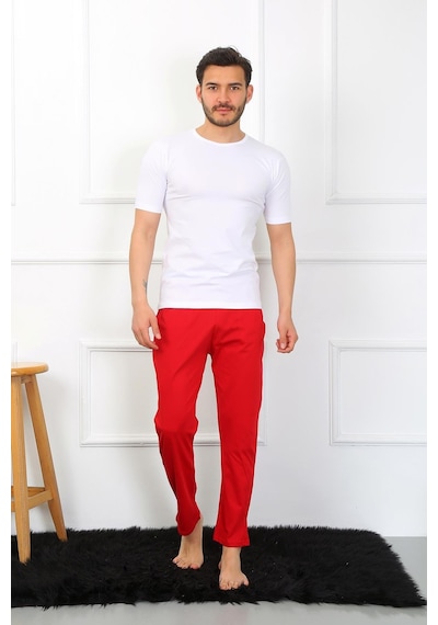 Akbeniz Erkek Pamuk Kırmızı Tek Alt Pijama 27495 Kırmızı