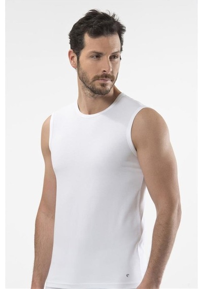 Cacharel 1303 Spor Erkek Bisiklet Yaka - Beyaz Beyaz