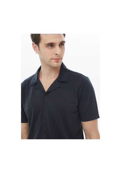 Kip Lacivert Regular Fit Casual Tişört Lacivert