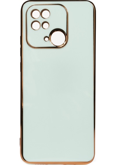 Xiaomi Uyumlu Redmi 10c Kılıf Zore Kenarı Gold Renk Silikon Bark Kapak