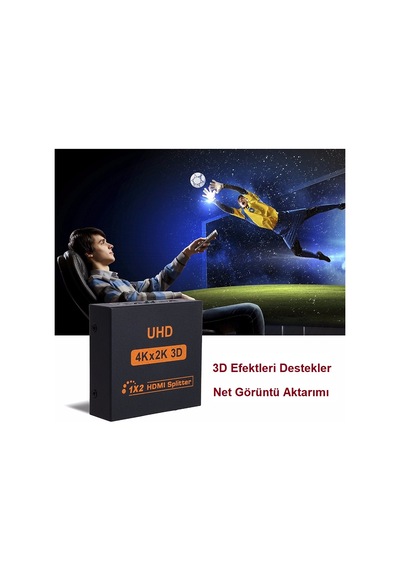 TriLine 4K Ultra HD 3D 2 Port HDMI Splitter Çoğaltıcı