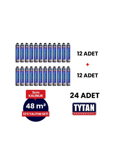 Poliüretan Isı Yalıtım Köpük Seti 24 Adetx870 Ml- 48 M2