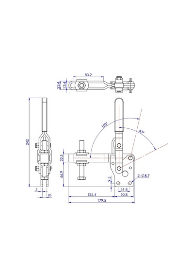 Goodhand Gh-10248 Geçişli Kelepçe 450 Kg Kapasiteli Yüksek Perf