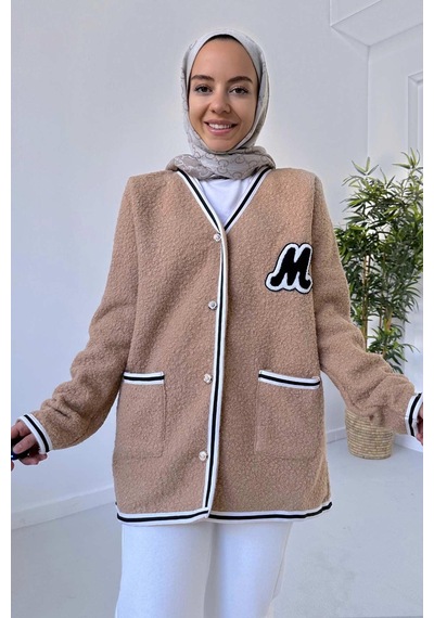 Ka Hijab Buklet Triko Hırka - Camel Camel