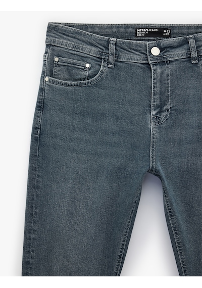 Koton Normal Bel Cepli Pamuklu Slim Fit Jean Pantolon - Brad Jean İndigo Stone 6sam40142nd İndigo - Taş Koton Normal Bel Cepli Pamuklu Slim Fit Jean Pantolon - Brad Jean İndigo Stone 6sam40142nd İndigo - Taş