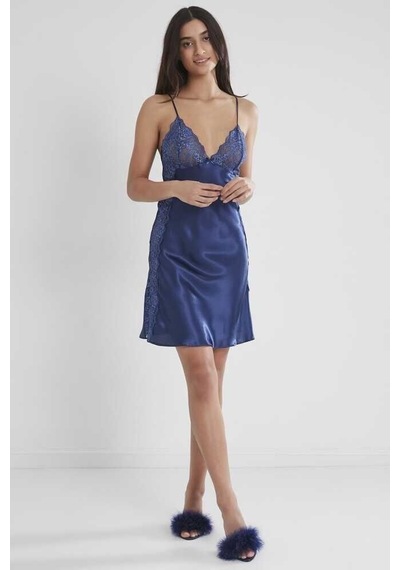Pierre Cardin Saten Güpürlü Gecelik 624 Laci 001