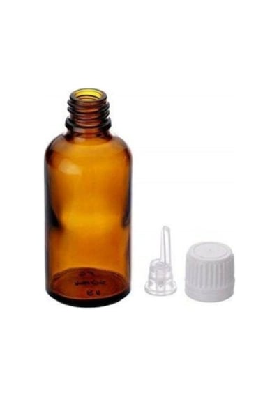 20 Adet Damlalıklı İçten Amber Cam Şişe 100Ml