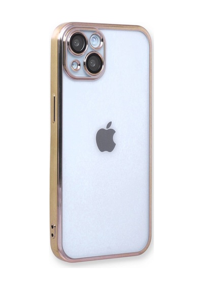 Apple iPhone Uyumlu 14 Kılıf Razer Lensli Silikon - Gold Bzsxx00 1