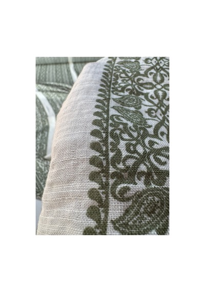 En 150 Cm Pamuklu Organik Dökümlü Keten Kumaş Elbise,kimono, Çocuk Giyim -502 Haki