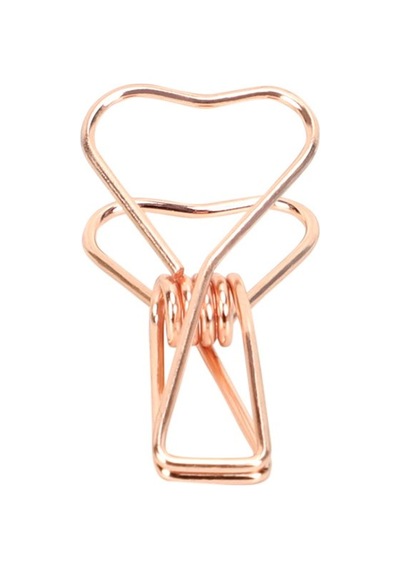 Kayigo Tiny Paslanmaz Çelik Kalp Klips Altılı - Rose