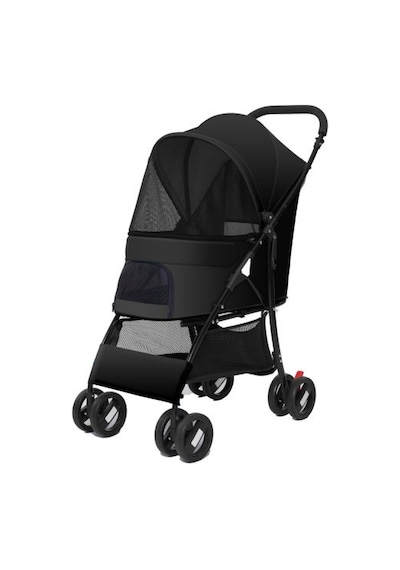 Eurodog - 378 - Katlanabilir Köpek Arabası Siyah - Spt-gld - 67x47x98 Cm