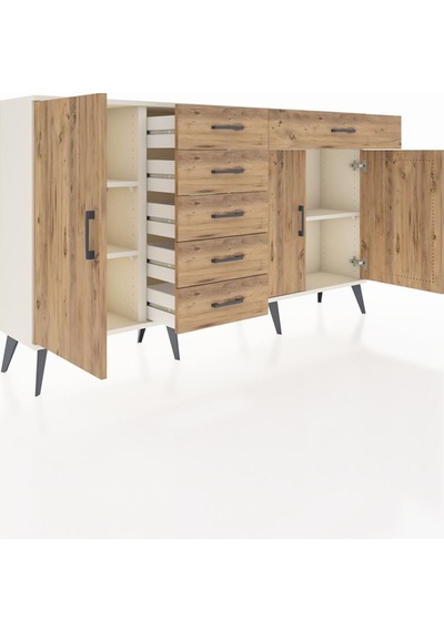 Arges Konsol 3 Raflı 6 Çekmeceli 3 Kapaklı 176x30x99 Aytaşı-çam Atlas Çam - Aytası Arges Konsol 3 Raflı 6 Çekmeceli 3 Kapaklı 176x30x99 Aytaşı-çam Atlas Çam - Aytası