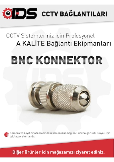 Ids - A Kalite Paslanmaz Metal Bnc Konnektör Kamera Bağlantisi